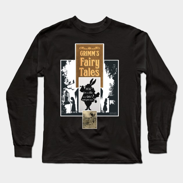 grimms fairy tales (collage) Long Sleeve T-Shirt by elywick